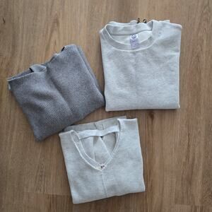 Set of 3 Cozy Grey Sweater Basics